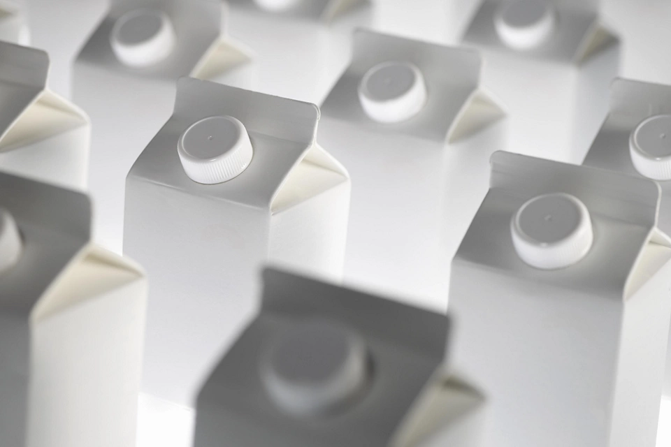 Gable carton w/spout (white)