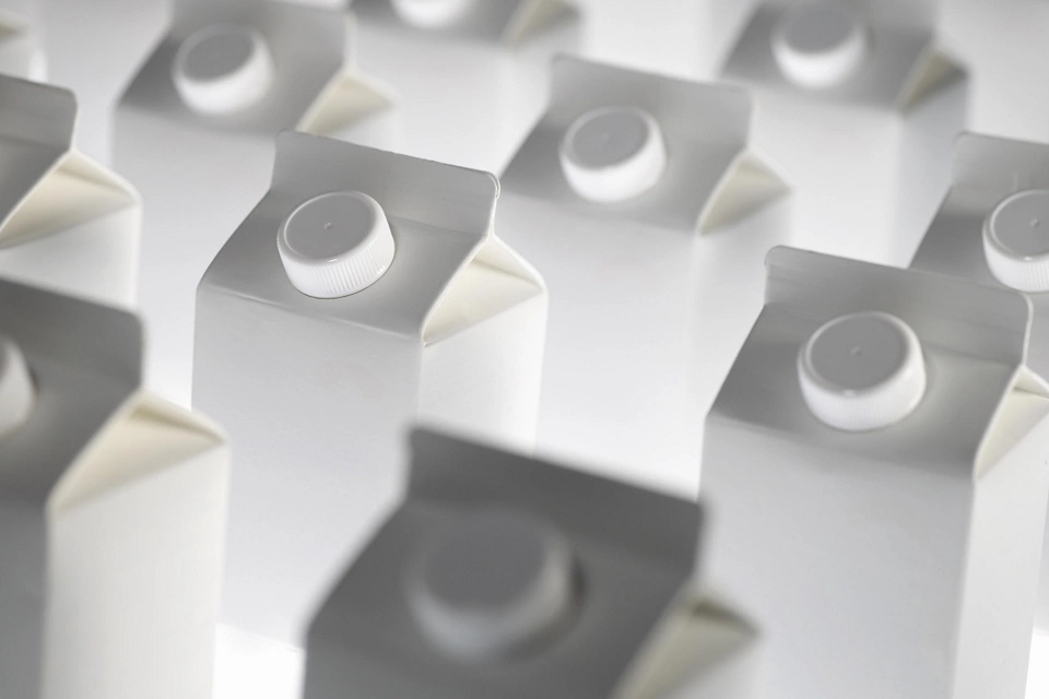 Gable carton w/spout (white)